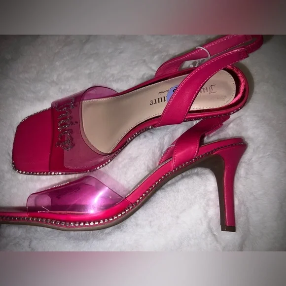Y2K Juicy Couture Greysi Lucite Strap Dress Sandals - Picture 4 of 7